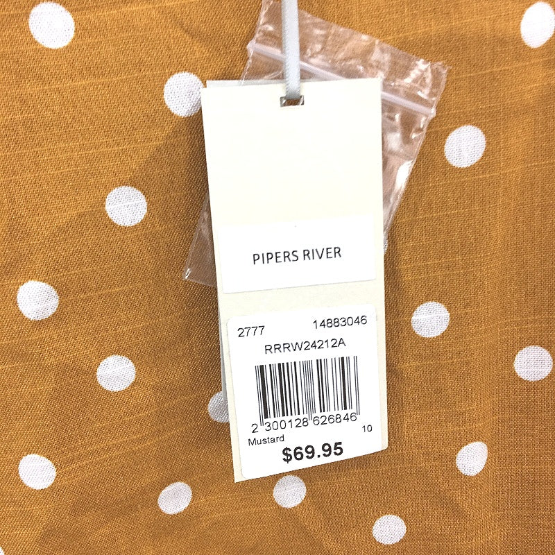 Regatta Linen Blend Mustard Roll Up Sleeve Summer Tunic Top Ladies Size 10 NEW