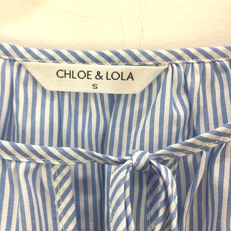 Chloe & Lola Blue & White Stripe 100% Cotton Oversized Sleep Top Ladies Sz S NEW