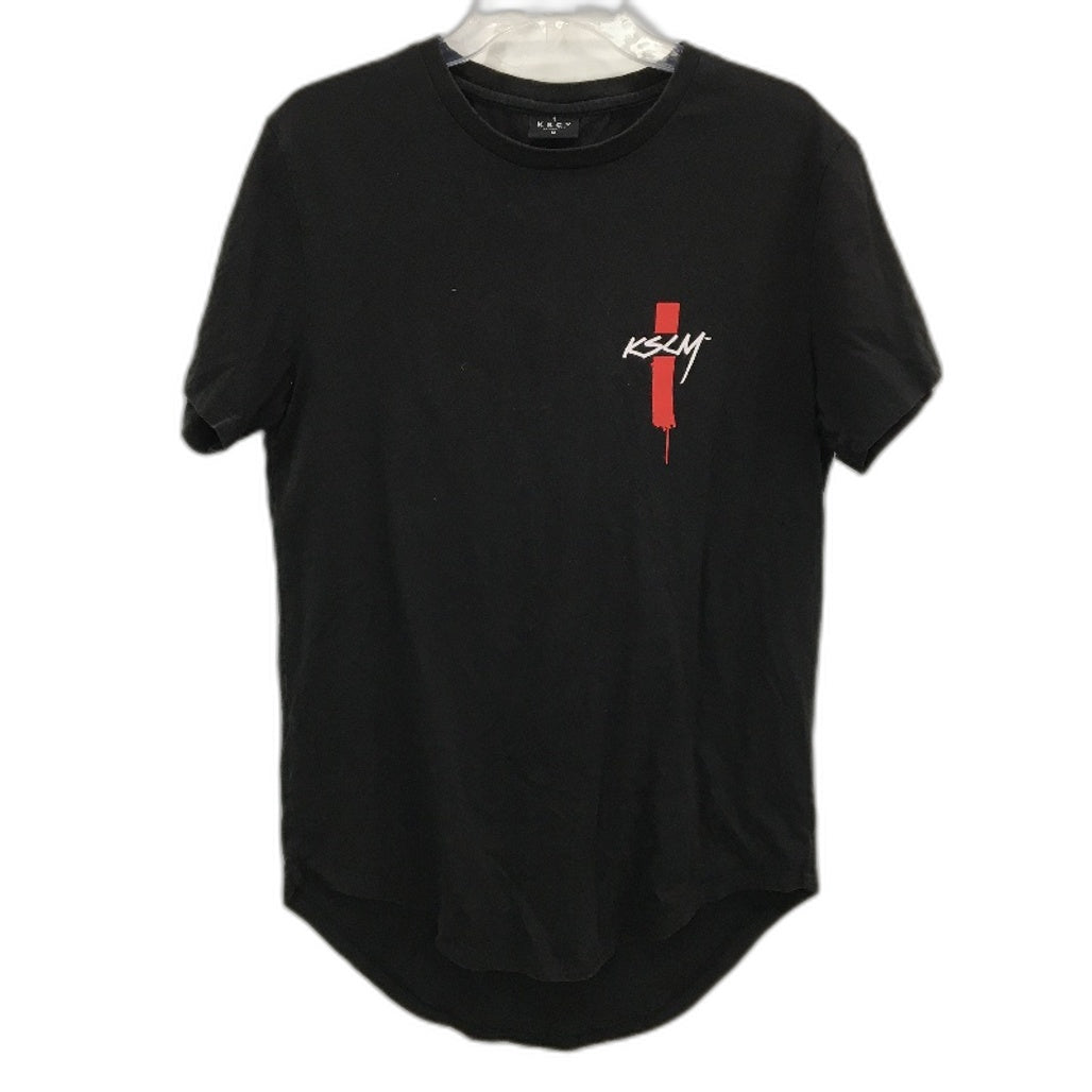 KSCY Black High Times Soft 100% Cotton Scooped Hem T-Shirt Mens Size Medium