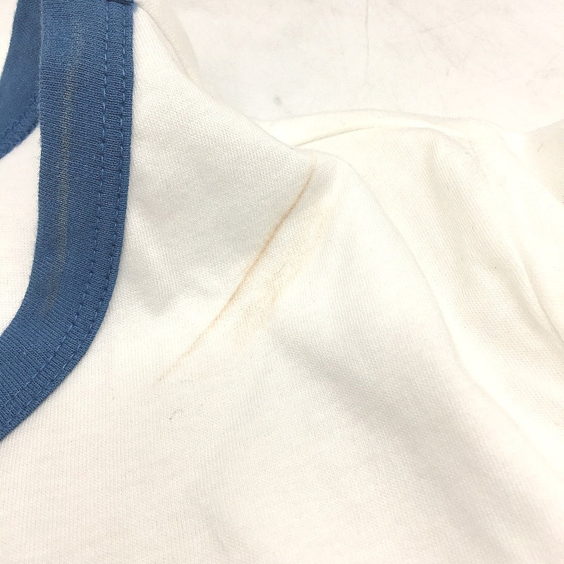 Wrangler Retro Style White Blue Rim Slim Fit Short Sleeve T-Shirt Size 8 NEW