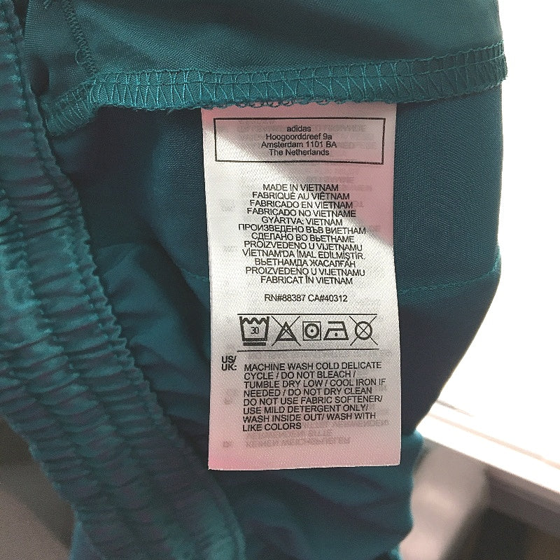 Adidas Teal Green Triple Silver Side Stripe Satin Shorts Mens Size Large NEW