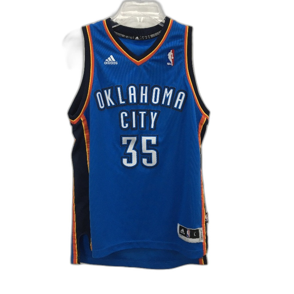 Adidas NBA Royal Blue Oklahoma City Durant 35 Basketball Jersey Mens Size L