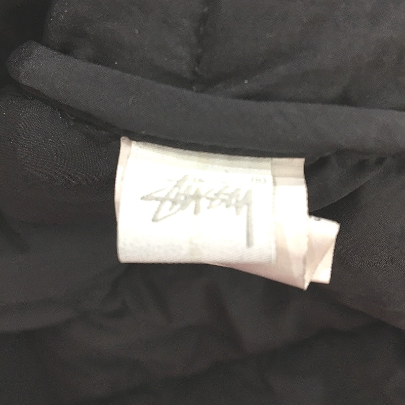 Stussy Garment Co Workgear Black Quilted Snap Button Coat Mens Size L NEW