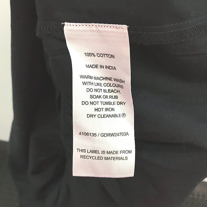 Grab Denim 100% Cotton Black Elactic Sinched Waist Long Maxi Dress Size 10 NEW