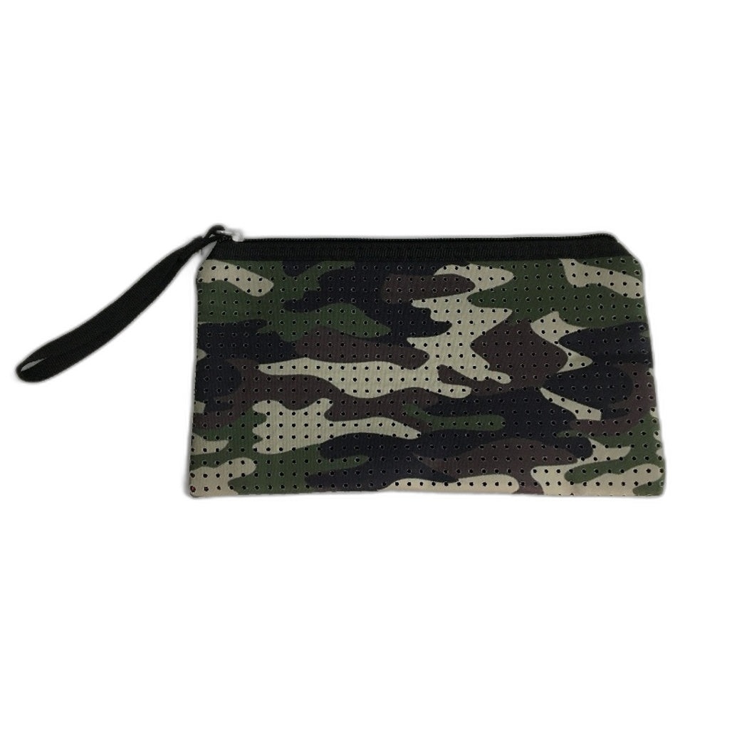 Parfait Ce Cabas Neoprene Camo Beach Tote Bag & Matching Make Up Purse NEW