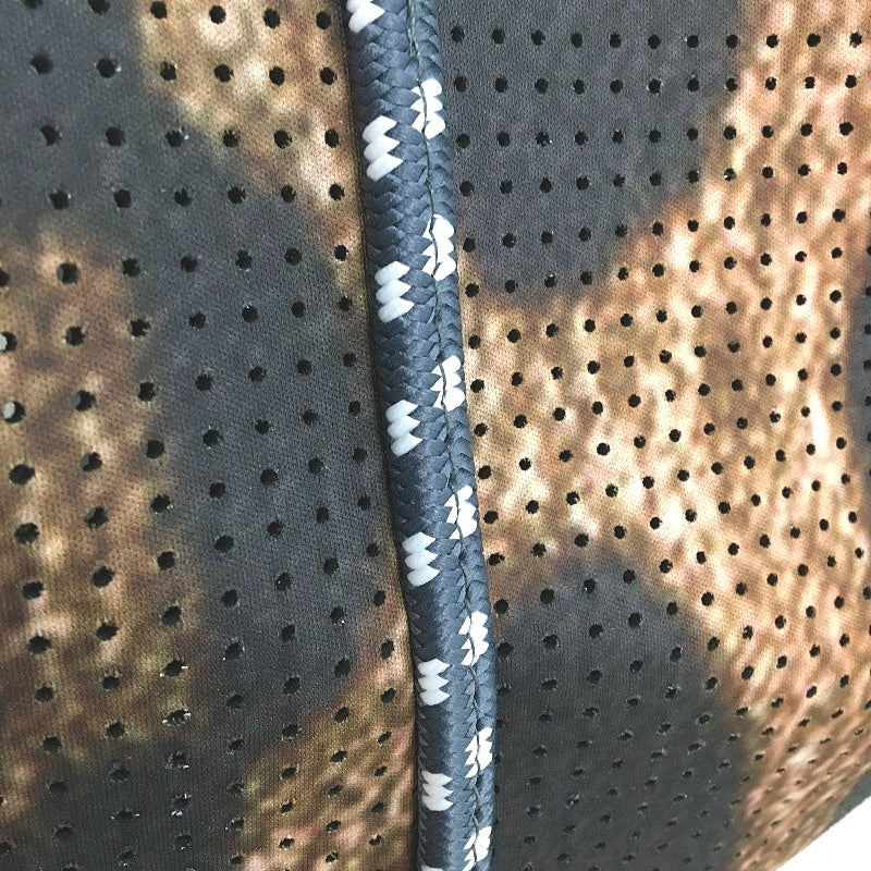 Parfait Ce Cabas Neoprene Brown Beach Tote Bag & Matching Make Up Purse NEW