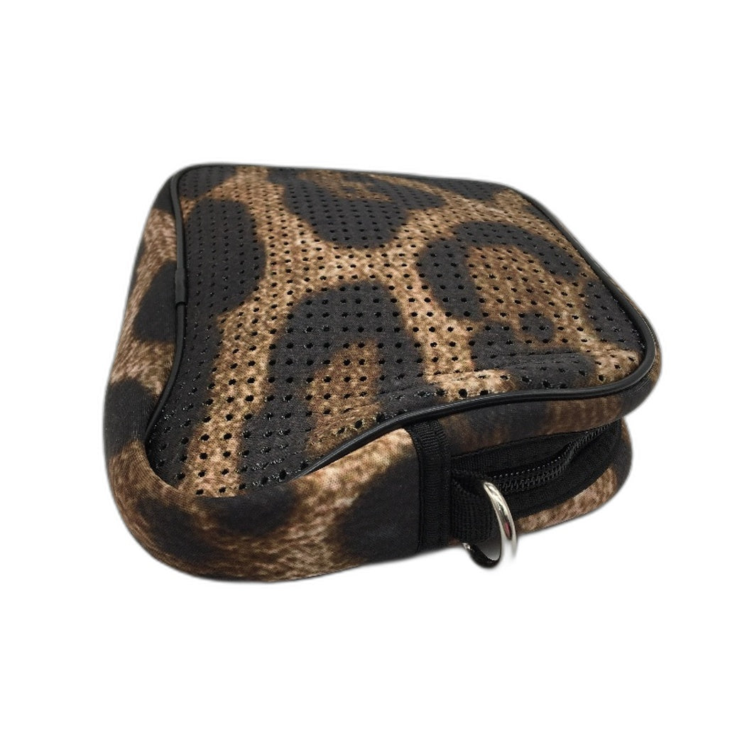 Parfait Ce Cabas Neoprene Brown Animal Print Multi-Use Mini Shoulder Bag NEW