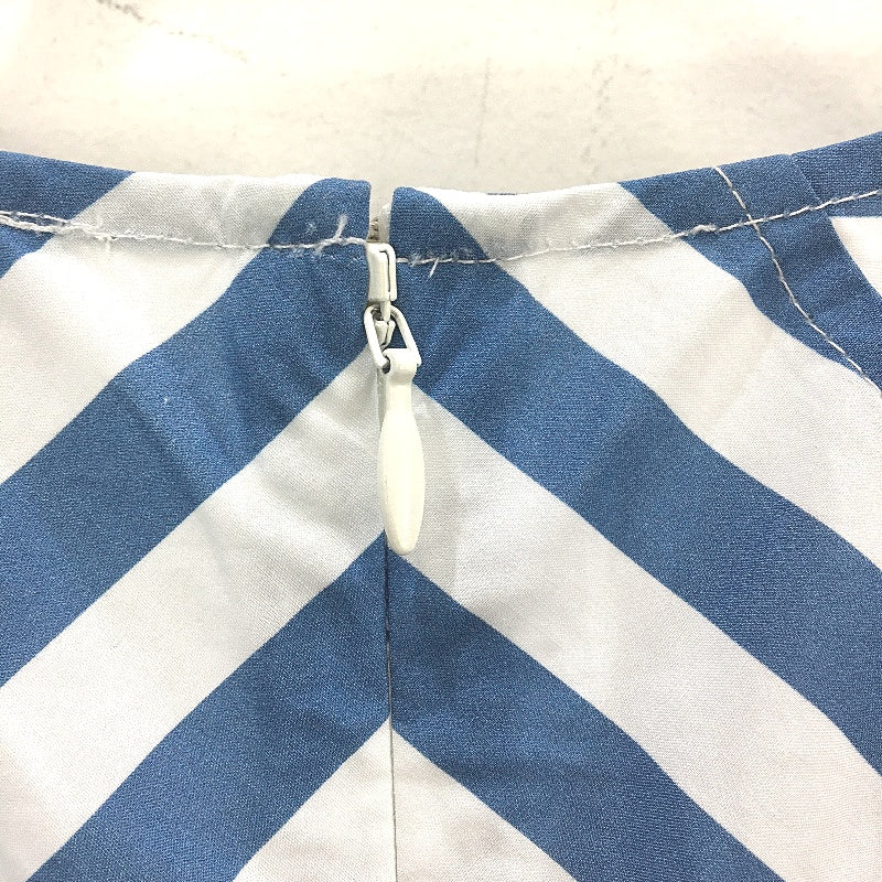 Piper Myers White & Blue Stripe Organic Cotton Pocket Dress Ladies Size 10 NEW