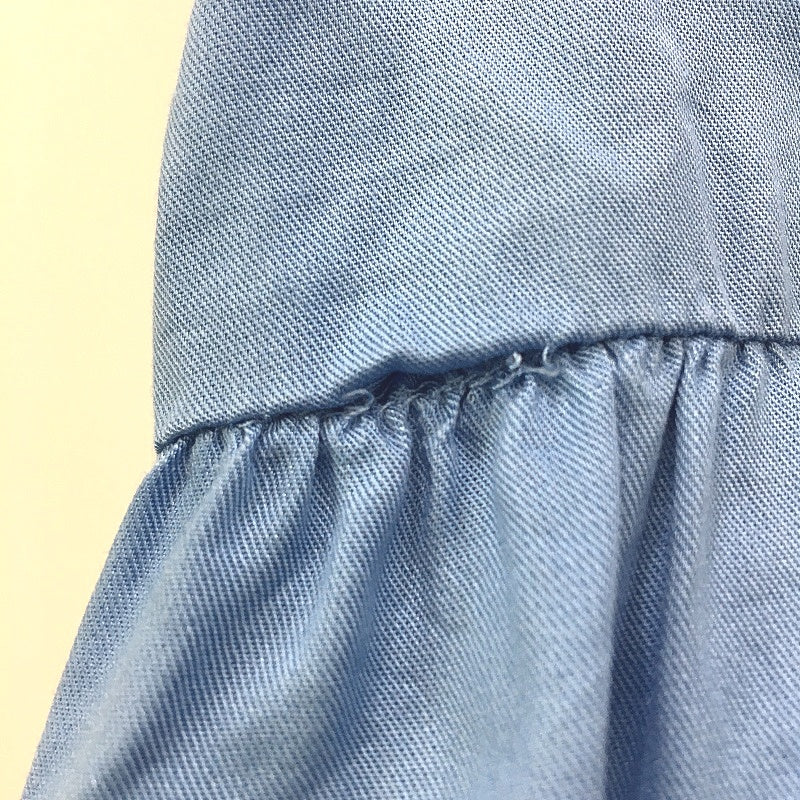 Grab Denim Marine Blue Longline Comfort Cool Dress W/ Pockets Ladies Size 10 NEW