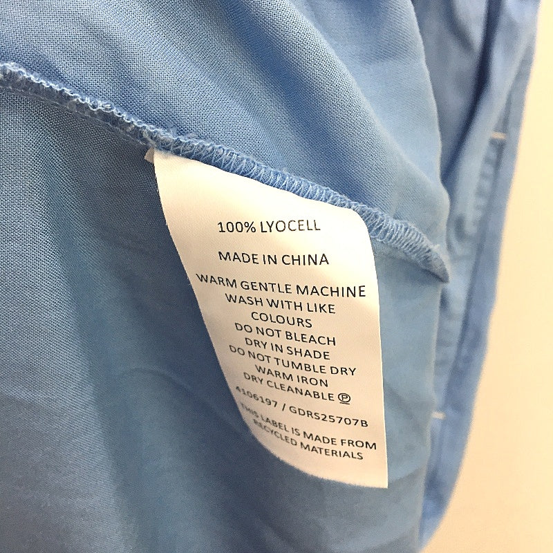 Grab Denim Marine Blue Longline Comfort Cool Dress W/ Pockets Ladies Size 10 NEW