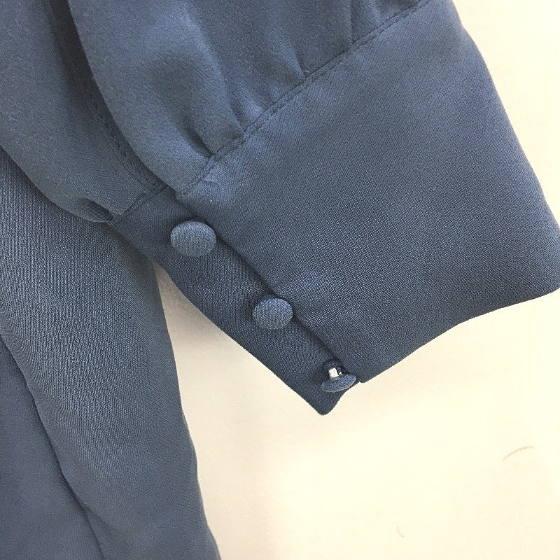 Tokito Russet Dreams Steel Blue Long Sleeve Tie Waist Dress Ladies Size 10 NEW