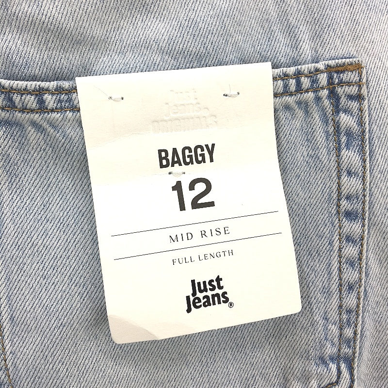 Just Jeans Light Blue Ripped Knee Baggy Mid Rise Denim Jeans Ladies Size 12 NEW