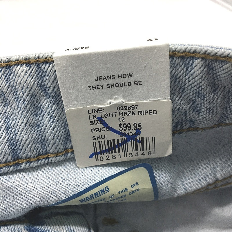 Just Jeans Light Blue Ripped Knee Baggy Mid Rise Denim Jeans Ladies Size 12 NEW