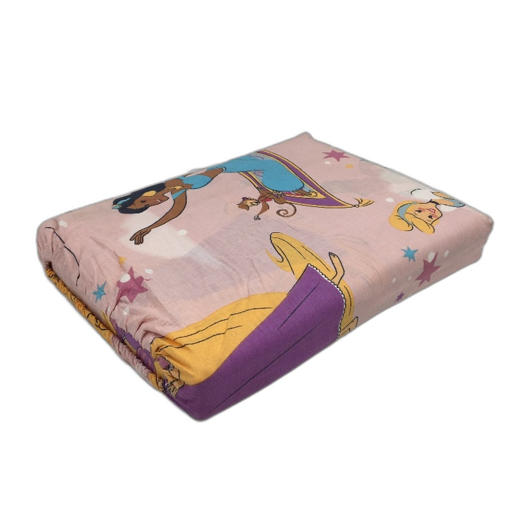 Disney Princess Pink 100% Cotton Reversible Quilt Cover Set DOUBLE Bed NEW