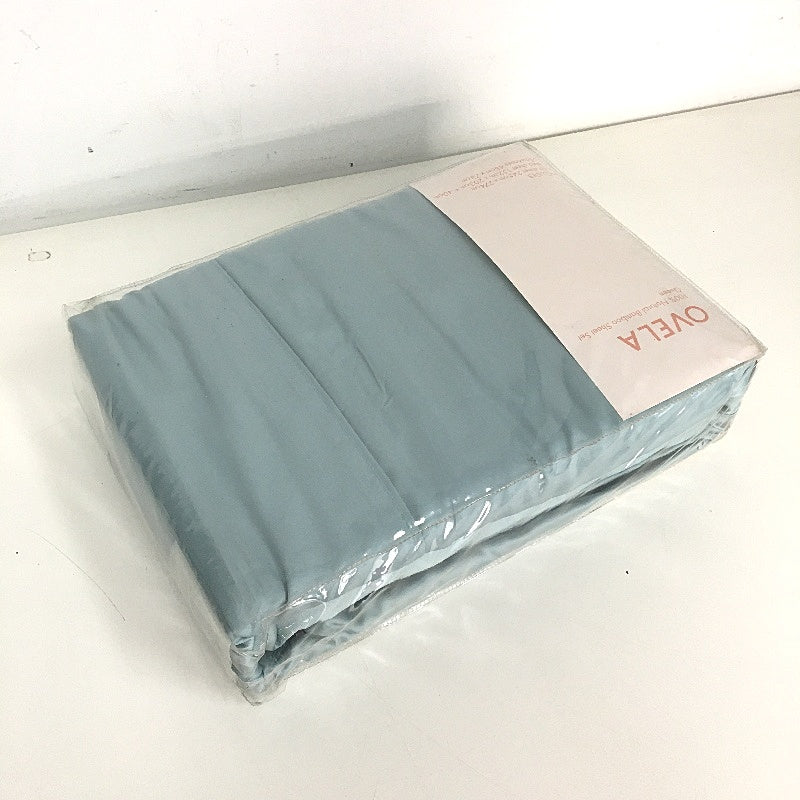 Ovela Aqua Sage 100% Natural Bamboo Silky Feel Fitted Sheet Set QUEEN Size NEW