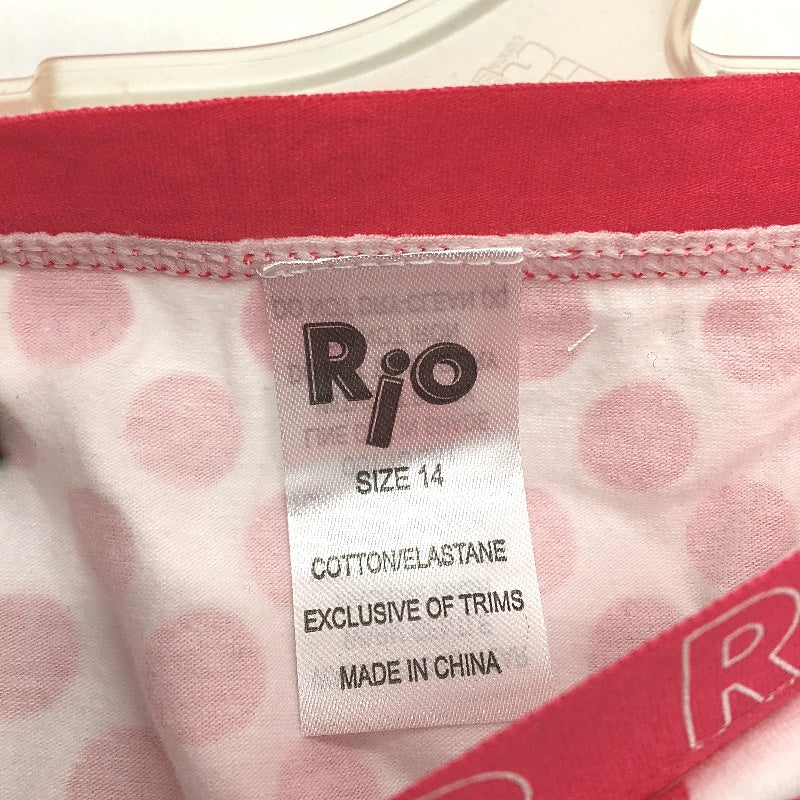 7 Pairs Rio Must Haves White & Pink Polka Dot Shortie Underwear Ladies Sz 14 NEW