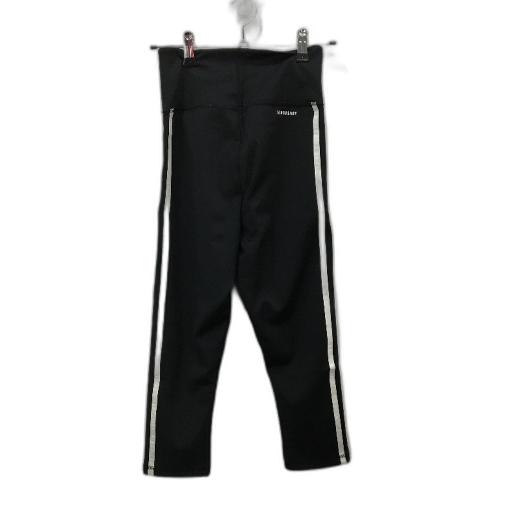 Adidas Aeroready Triple Stripe Black Tights Hidden Pocket Ladies Size XS 4-6 NEW
