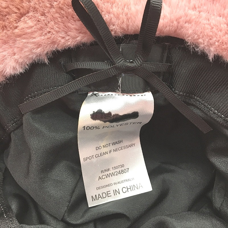 Insight Fuzzy Bucket Hat Warm Soft Fluffy Pink Adjustable Womens One Size NEW