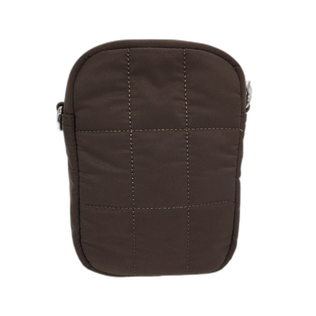 PETA & JAIN Casual Quilted Mini Crossbody Camera Bag Phone Pouch Brown NEW