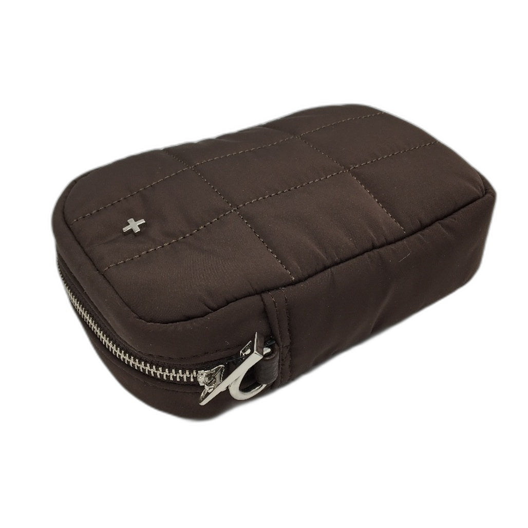 PETA & JAIN Casual Quilted Mini Crossbody Camera Bag Phone Pouch Brown NEW