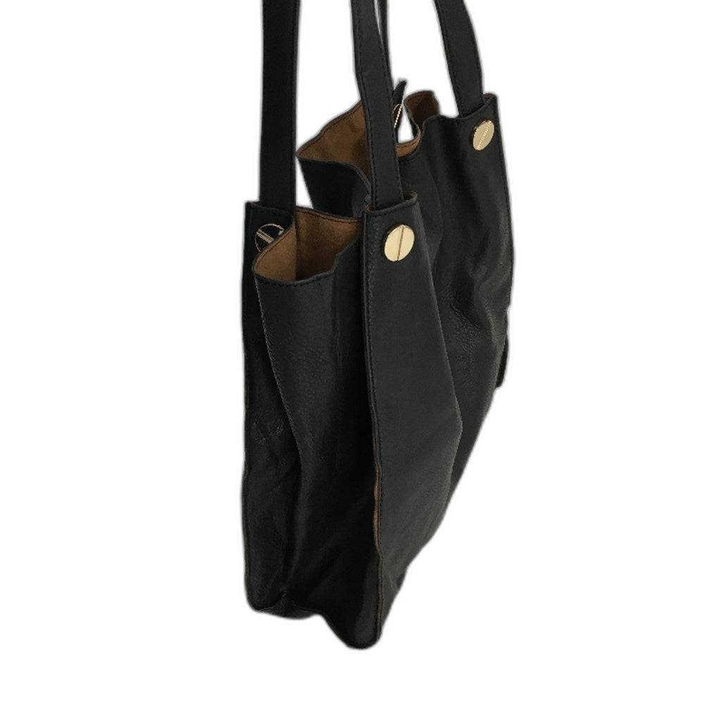 Agent Ninetynine Soft Faux Leather Tote Lightweight Shoulder Bag Black NEW