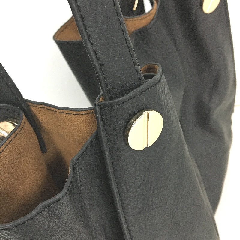 Agent Ninetynine Soft Faux Leather Tote Lightweight Shoulder Bag Black NEW