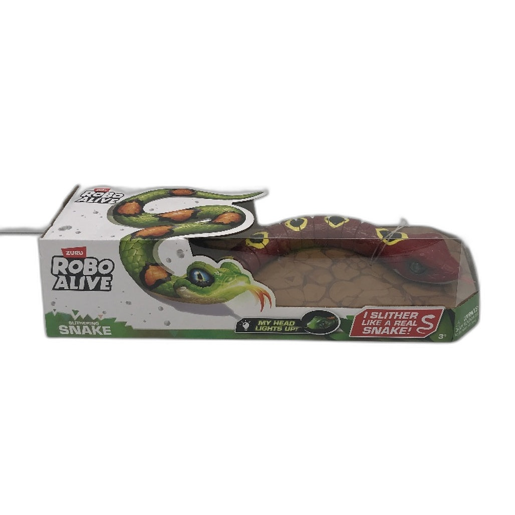 ZURU Robo Alive Light Up Slithering Robotic Snake Toy Battery Powered Red NEW
