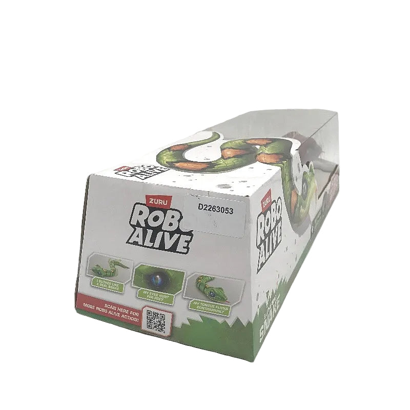ZURU Robo Alive Light Up Slithering Robotic Snake Toy Battery Powered Red NEW