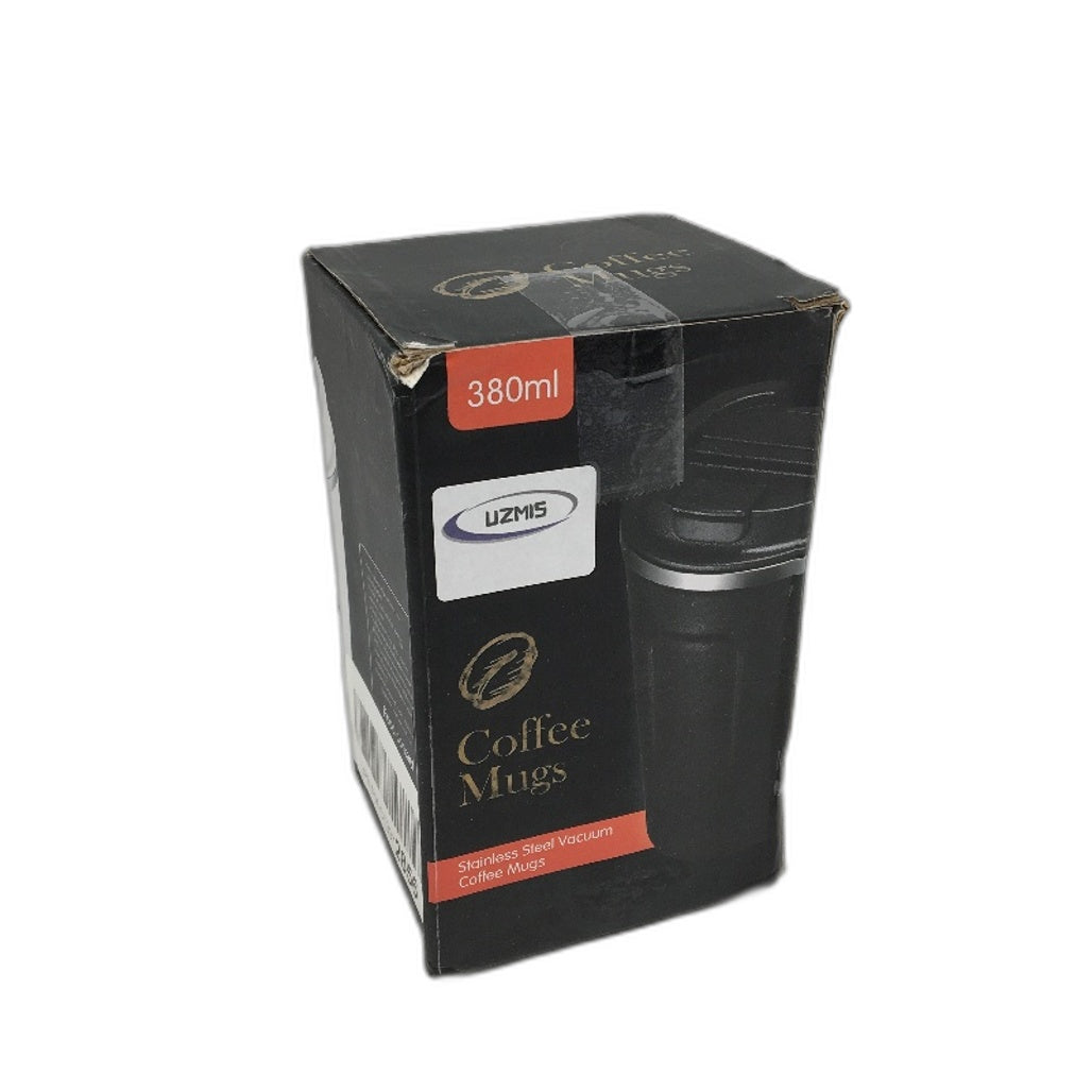Stainless Steel Cream White Coffee Cup Insulated Travel Mug Leak Proof Lid
