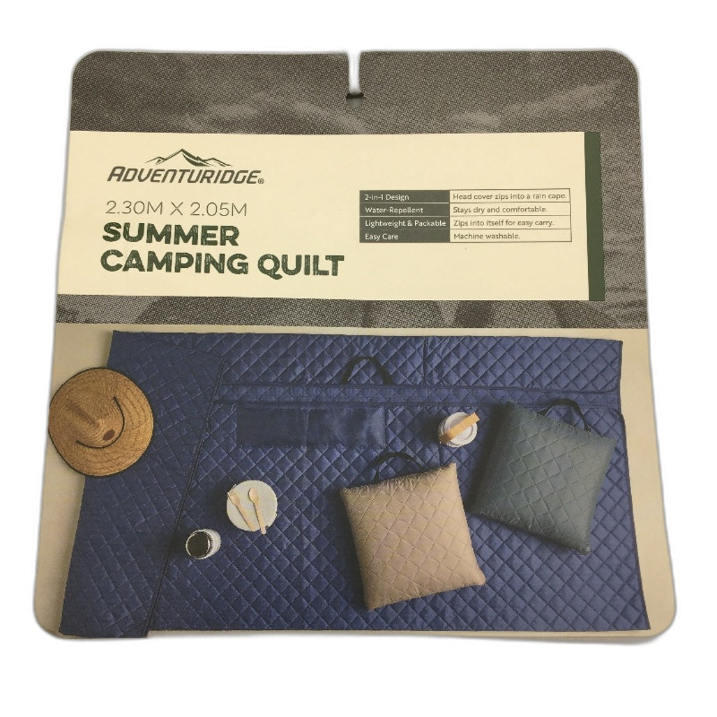 Adventuridge Tan Water Resistant Zip Up Summer Camping Quilt 2.3 x 2.05m NEW