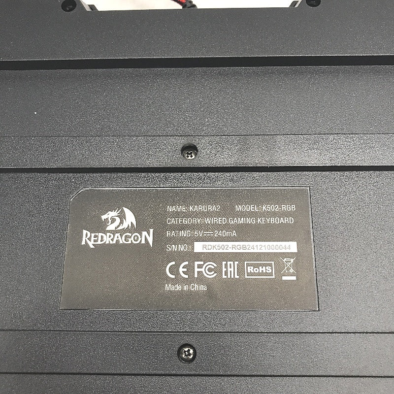 Redragon Karura 2 RGB Gaming Keyboard With Wrist Rest High Speed & Control NEW