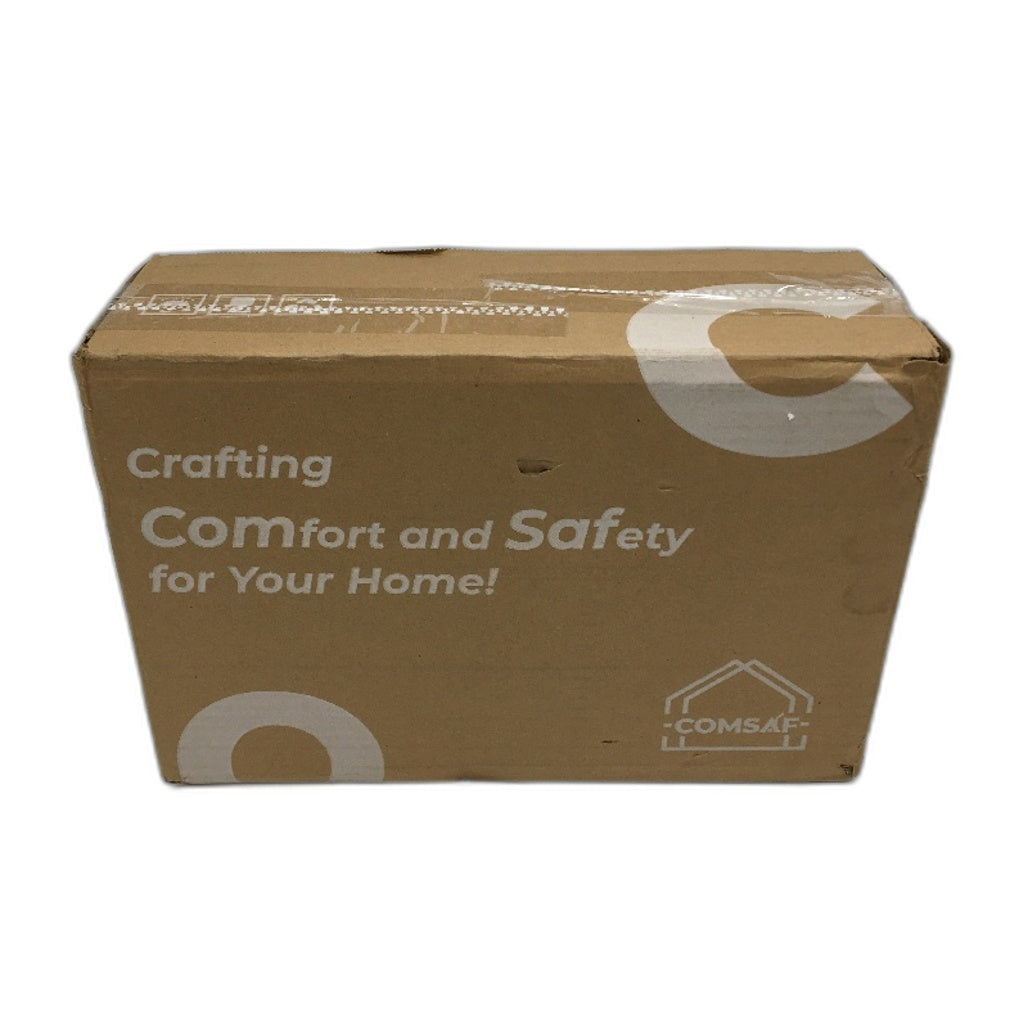 ComSaf Airtight Square Glass Food Storage Jars Set of 4 Bamboo Lids NEW