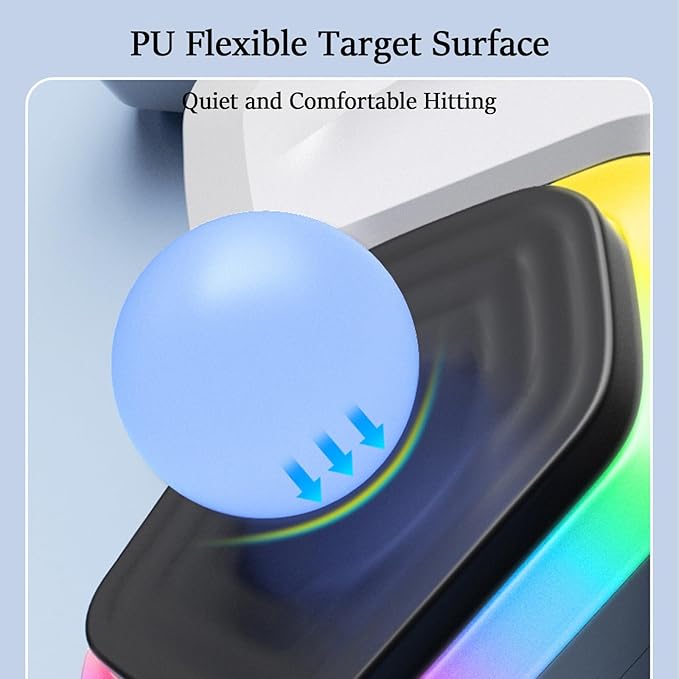 Music Boxing Target Machine With Lights Wall Mounted Bluetooth White NEW