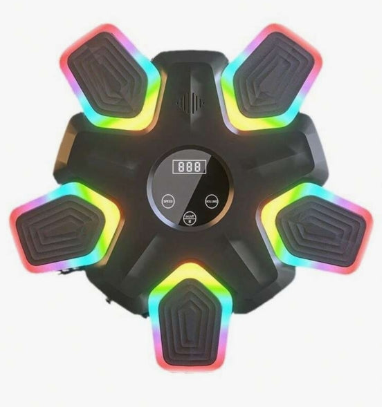 Music Boxing Target Machine With Lights Wall Mounted Bluetooth Black NEW