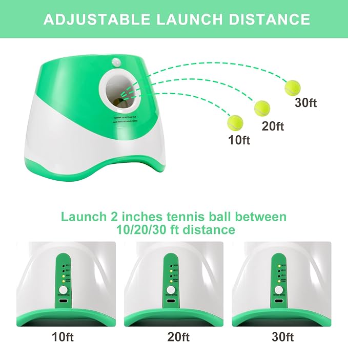 Automatic Dog Ball Launcher 3 Adjustable Distance USB C Rechargeable NEW