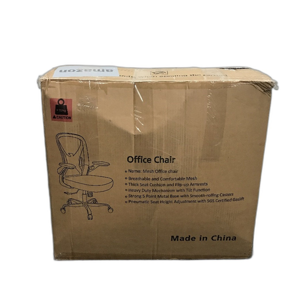 ZZH Mesh Ergonomic Office Chair Adjustable Lumbar Support Flip Up Arms Black NEW