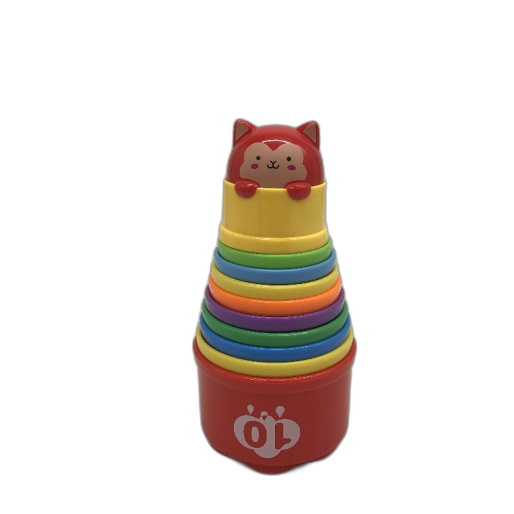 Rainbow Stacking Cup With Sound & Light Battery Operated Baby Infant Toys NEW