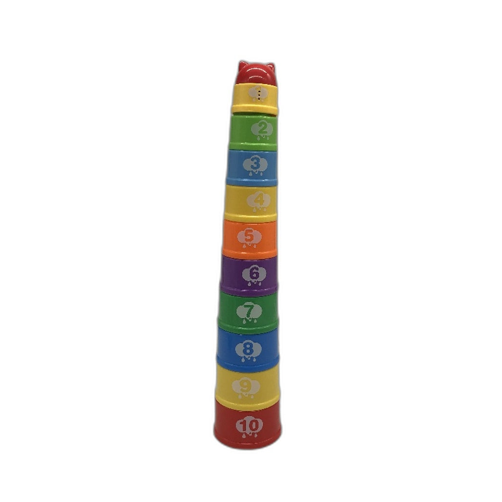 Rainbow Stacking Cup With Sound & Light Battery Operated Baby Infant Toys NEW