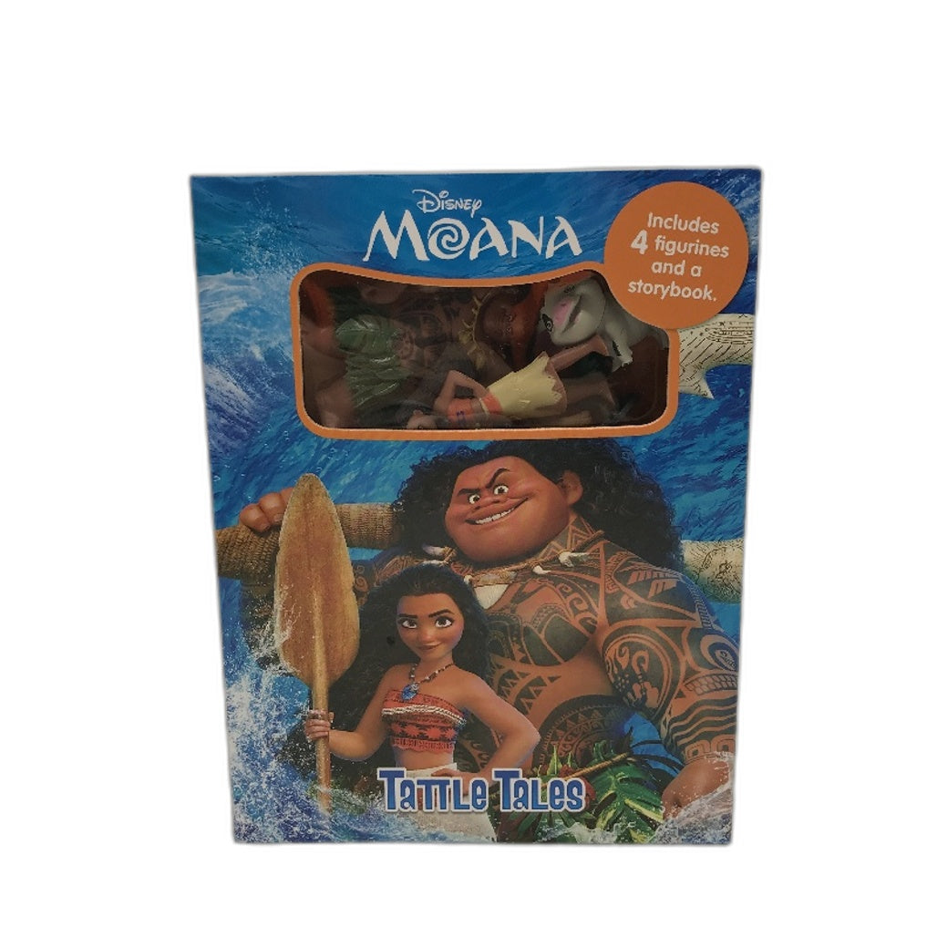 Phidal My Busy Book Disney Moana Tattle Tales Storybook With 4 Figurines NEW
