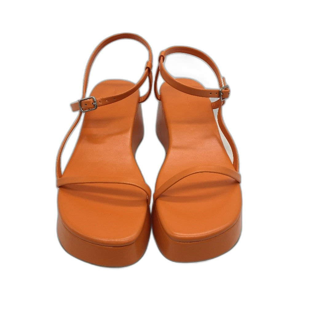 Alice In The Eve Orange Tangerine Lola Flatform Sandals Ladies Size US6 EU37 NEW