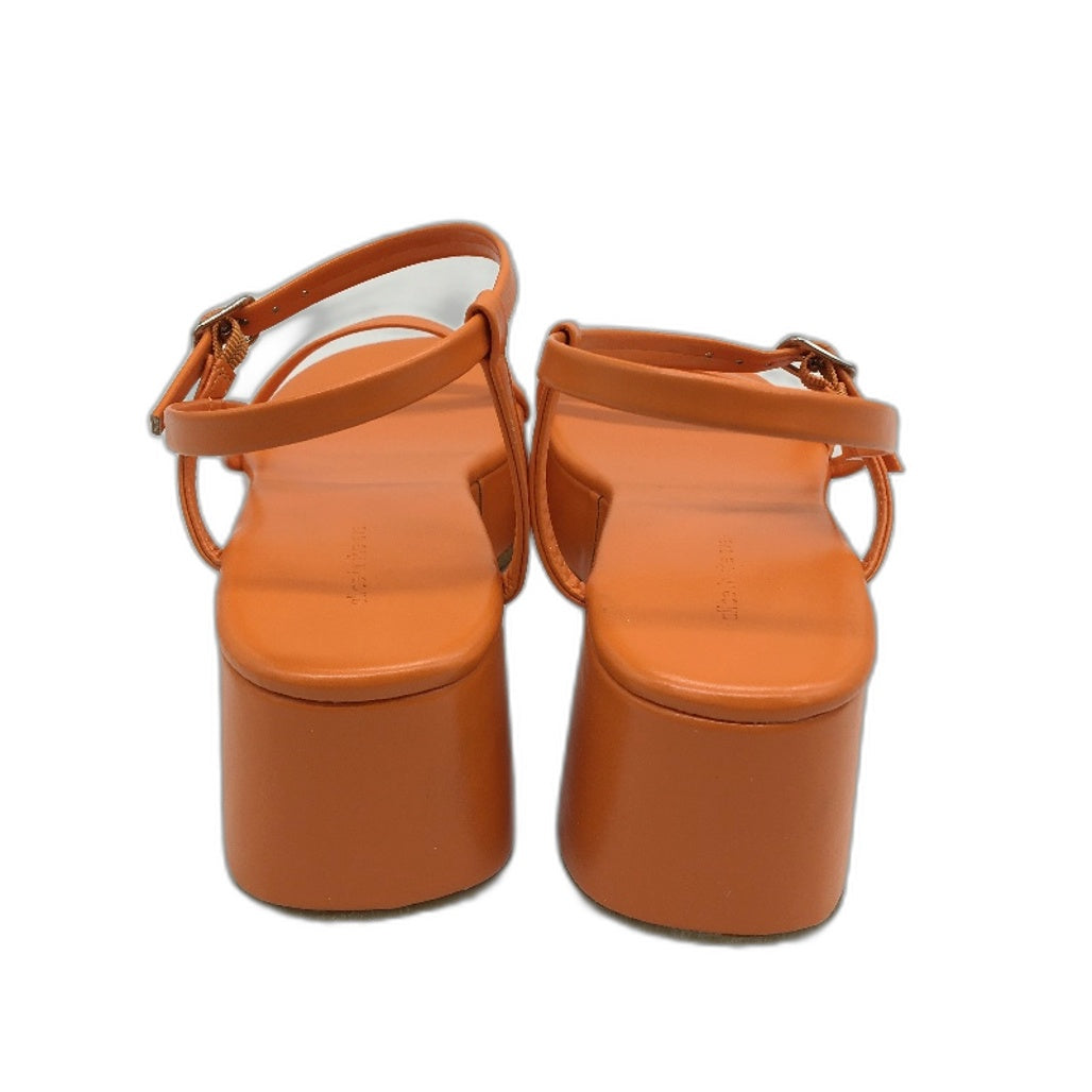 Alice In The Eve Orange Tangerine Lola Flatform Sandals Ladies Size US6 EU37 NEW