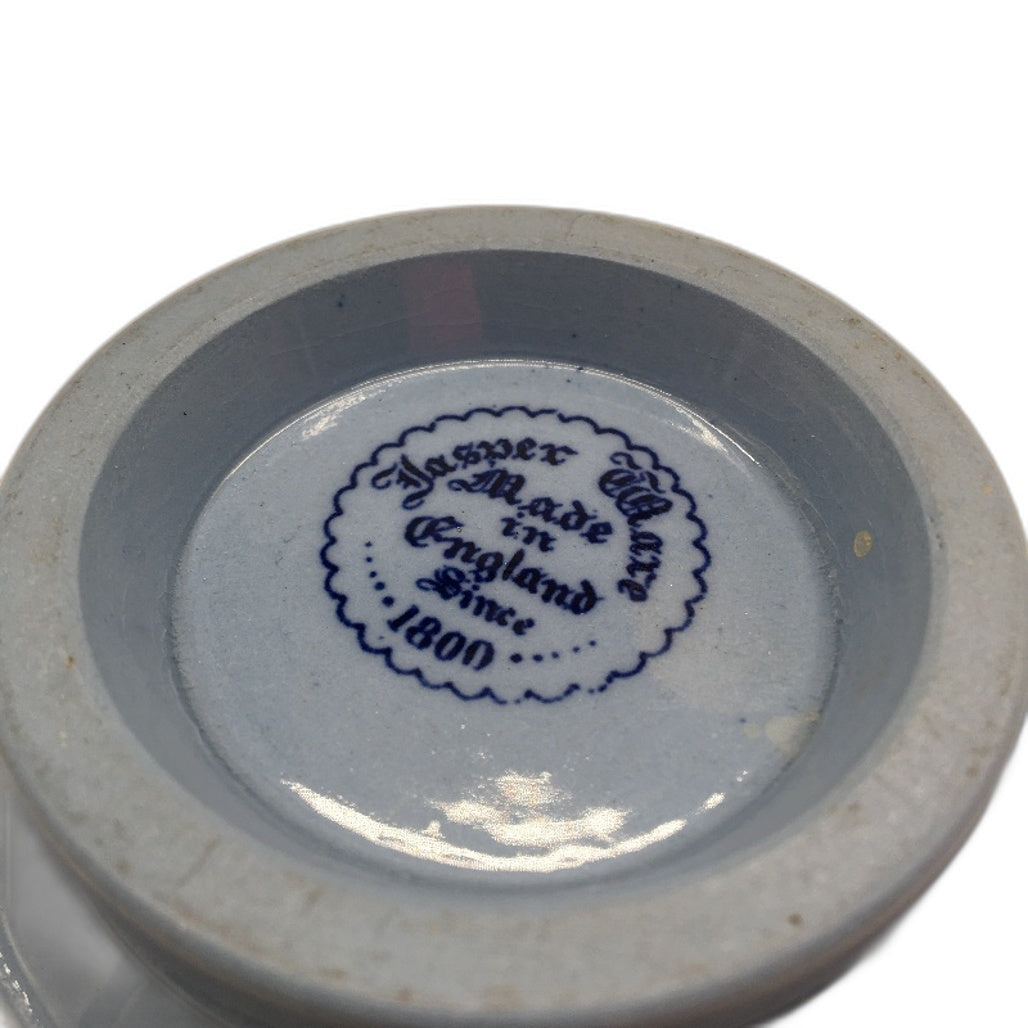 VINTAGE Jasper Ware Pottery Blue White Roman Motifs Made In England Small Bowl