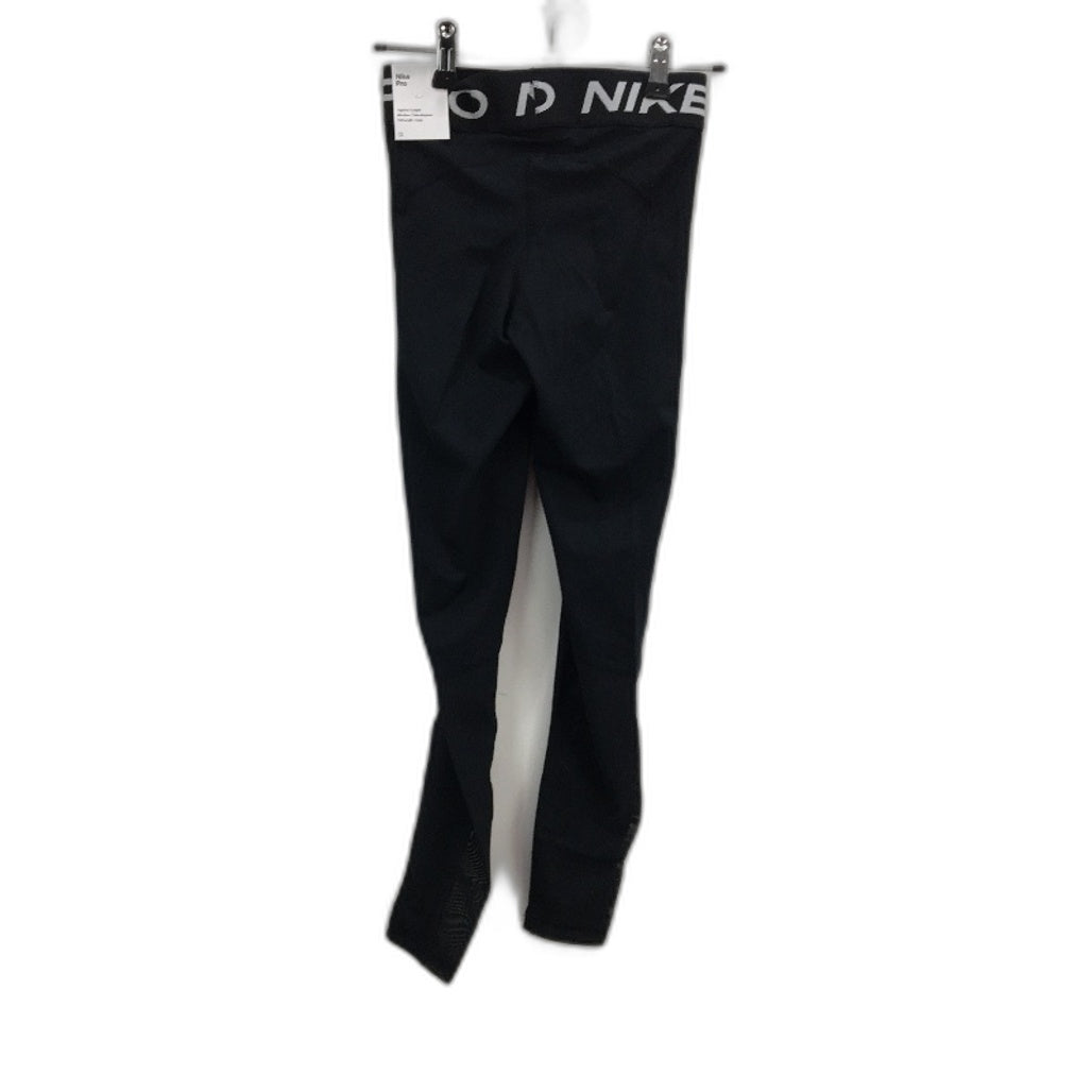 Nike Pro Mid Rise Mesh Paneled Tight Fit Black Leggings Ladies Size XS NEW