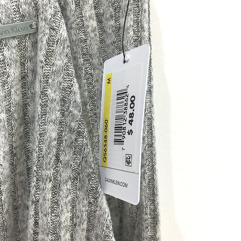 Calvin Klein Ribbed Drawstring Jogger Style Grey PJ Pants Ladies Size Medium NEW