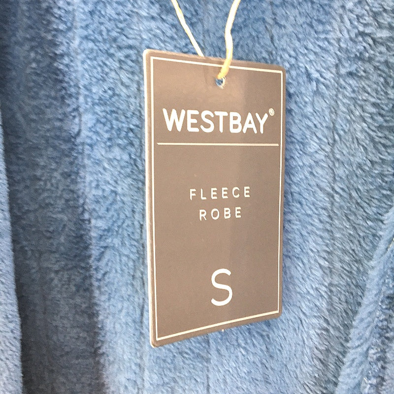 Westbay Super Soft Plush Blue Waist Tie Up Fleece Robe Mens Size S NEW