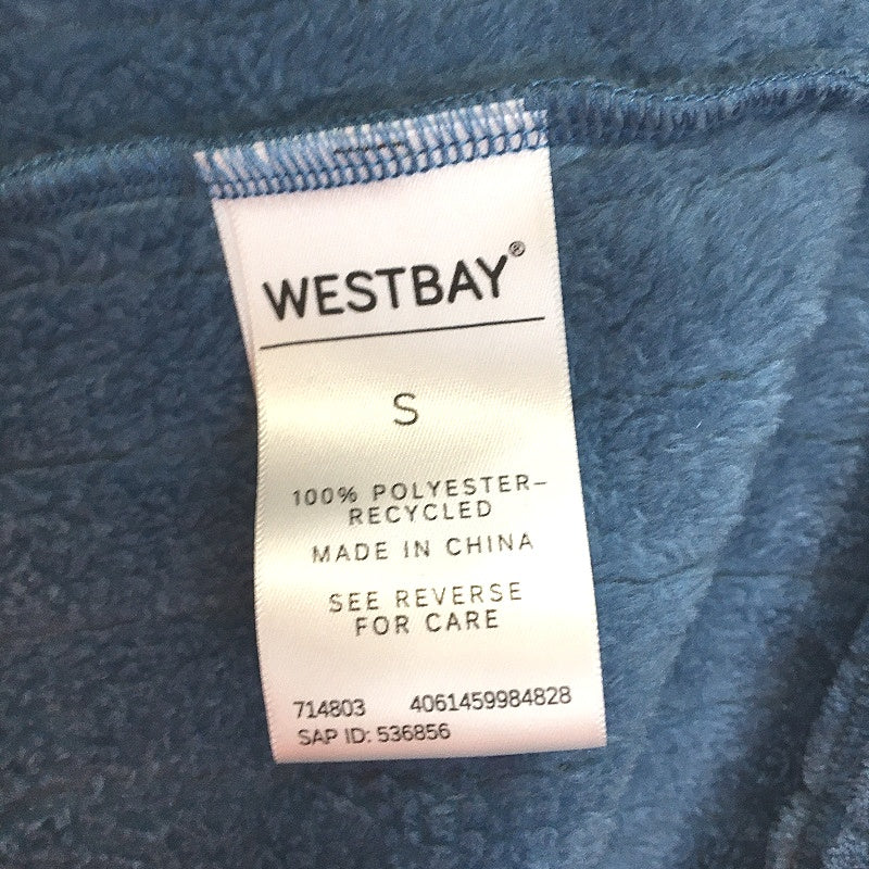 Westbay Super Soft Plush Blue Waist Tie Up Fleece Robe Mens Size S NEW