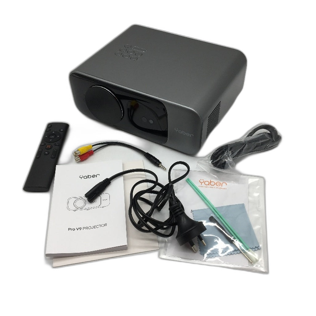 YABER Pro V9 Projector Outdoor Movie Auto 6D Keystone Home Theatre iPhone DEMO