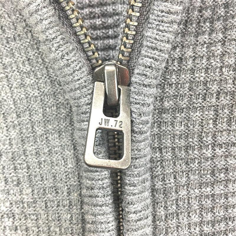 Jeanwest Mens Dark Grey Waffle Soft Zipper Long Sleeve Jumper Size M NEW