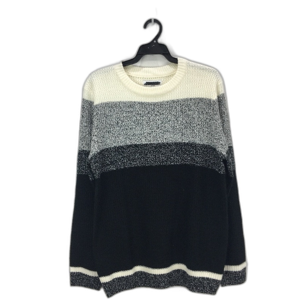 Jeanswest Mens Textured Soft Knit Navy Blue Striped Jumper Size M NEW