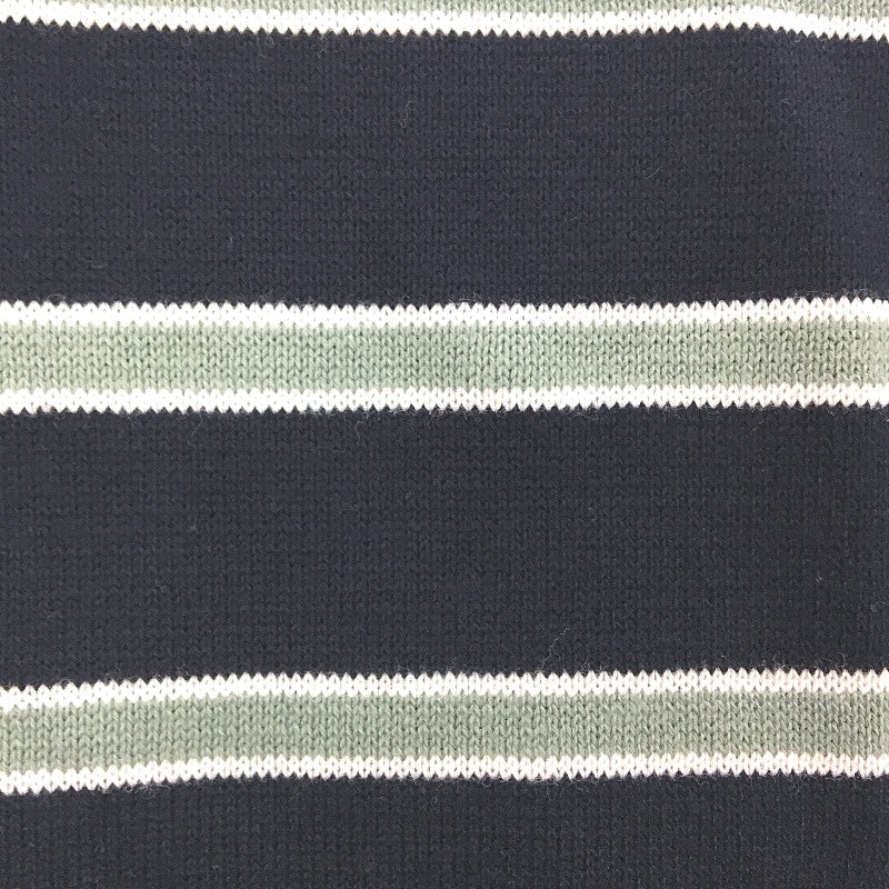 Jeanwest Mens Striped 100 Cotton Black & Green Long Sleeve Jumper Size L NEW